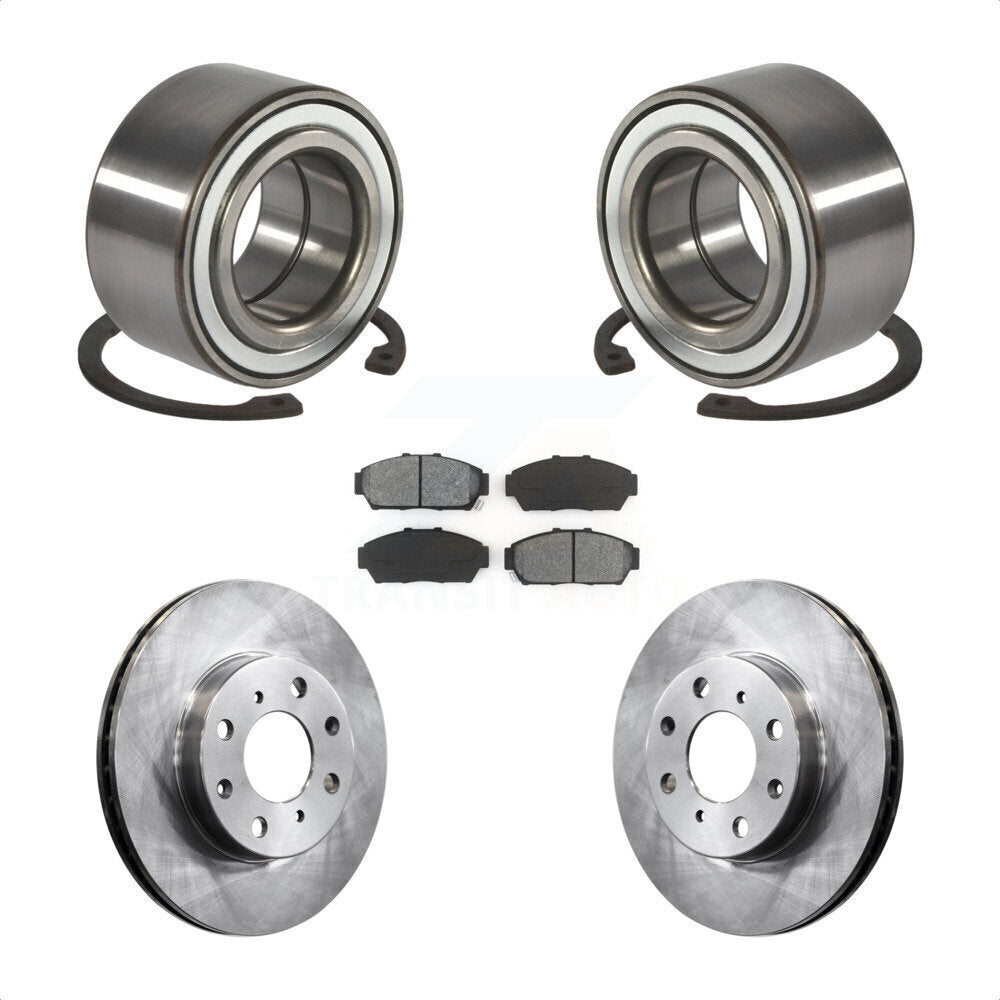 Kit de Rotor et plaquettes de frein de roulement de roue avant, pour Honda Civic EX avec berline non AB