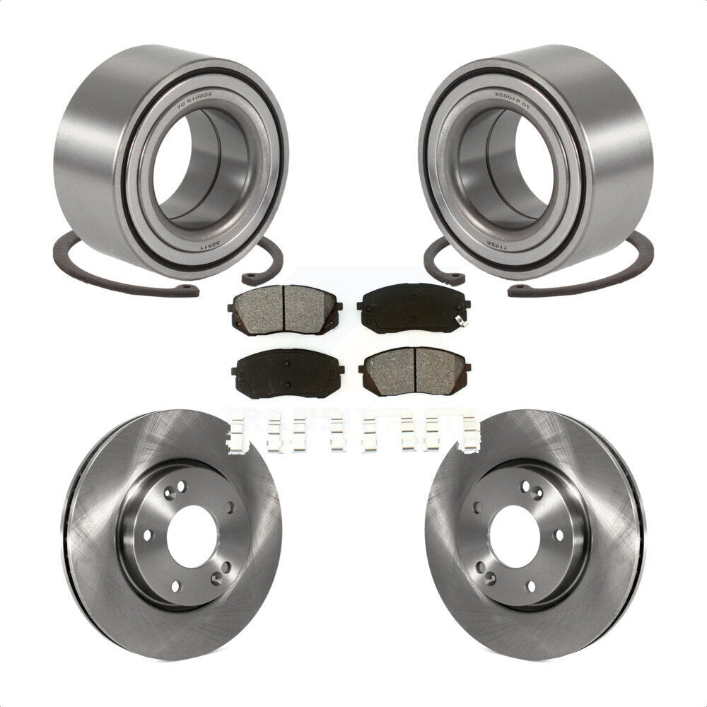 Kit de rotors et plaquettes de frein à disque de roulement de roue avant pour Kia Rondo 2010 – 2012