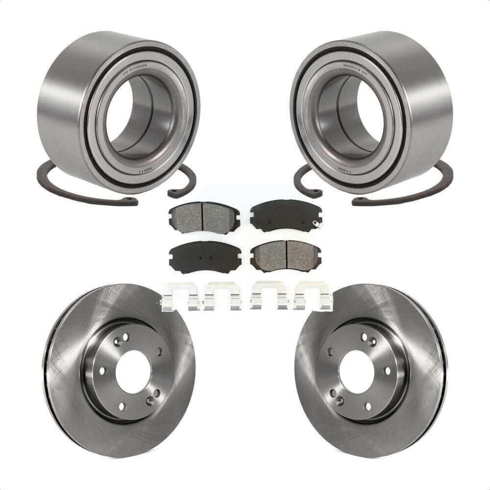 Kit de Rotor et de plaquettes de frein, roulement de roue avant, pour Hyundai Sonata Tucson Kia Sportag