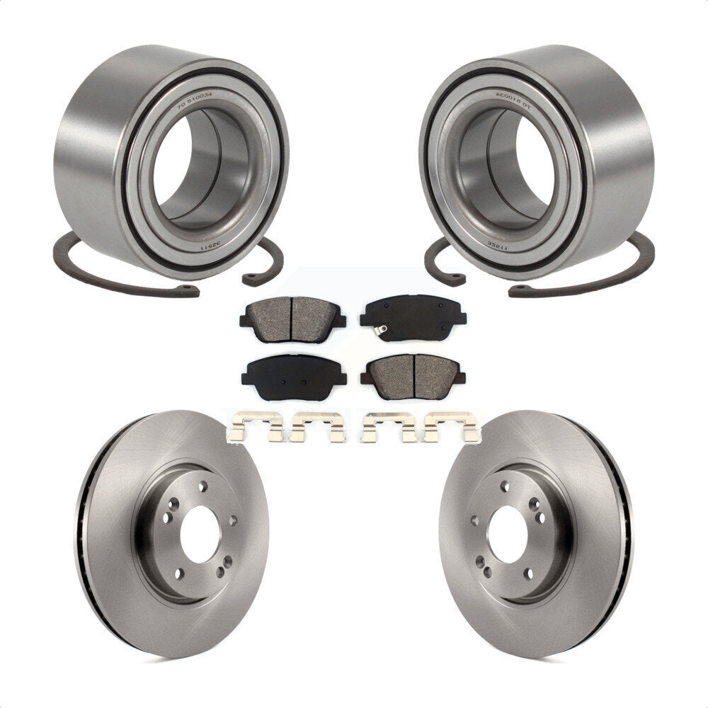 Kit de rotors et plaquettes de frein à disque, roulement de roue avant, pour Hyundai Sonata Kia Optim