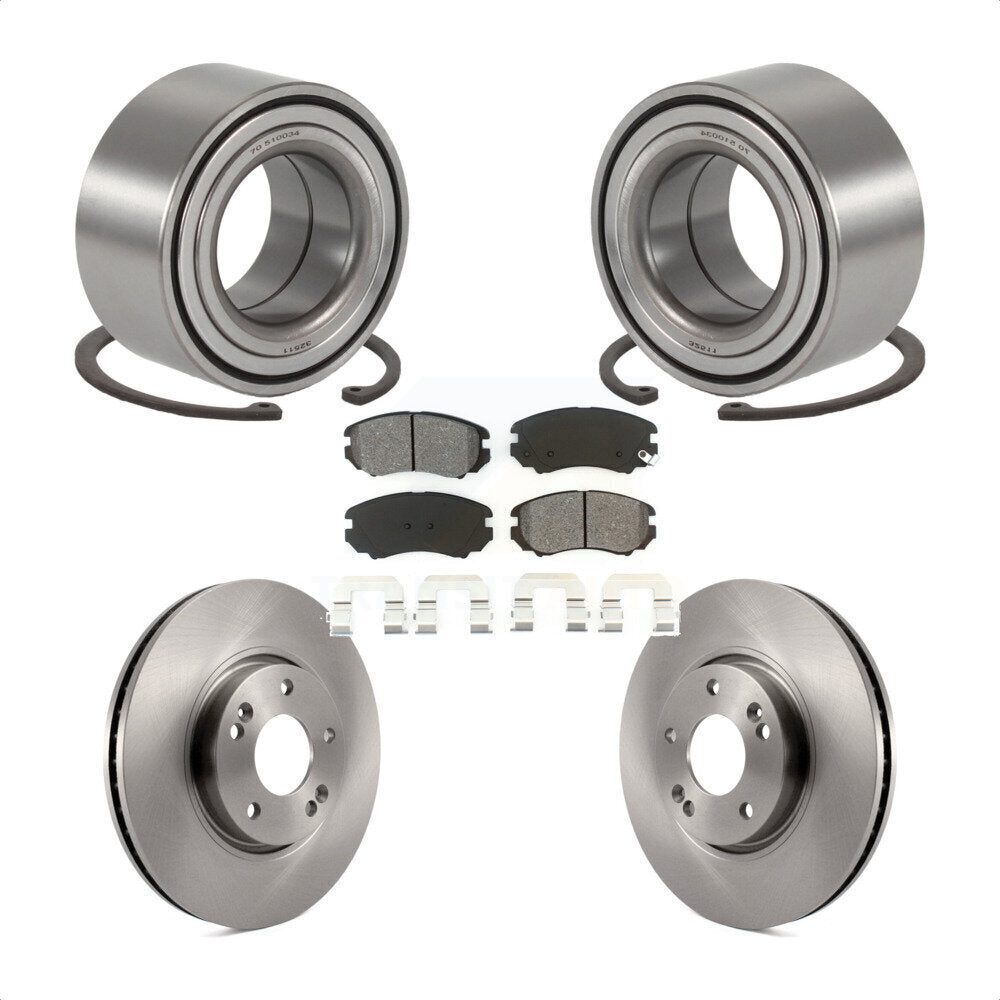 Kit de rotor et de plaquettes de frein à disque, roulement de roue avant, pour Hyundai Sonata 3.3 2006 – 2010