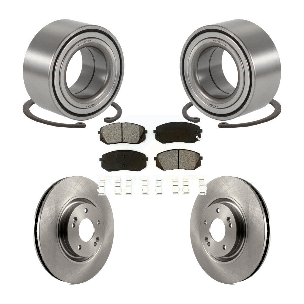 Kit de Rotor et plaquettes de frein à disque, roulement de roue avant, pour Hyundai Tucson Kia Cadenz