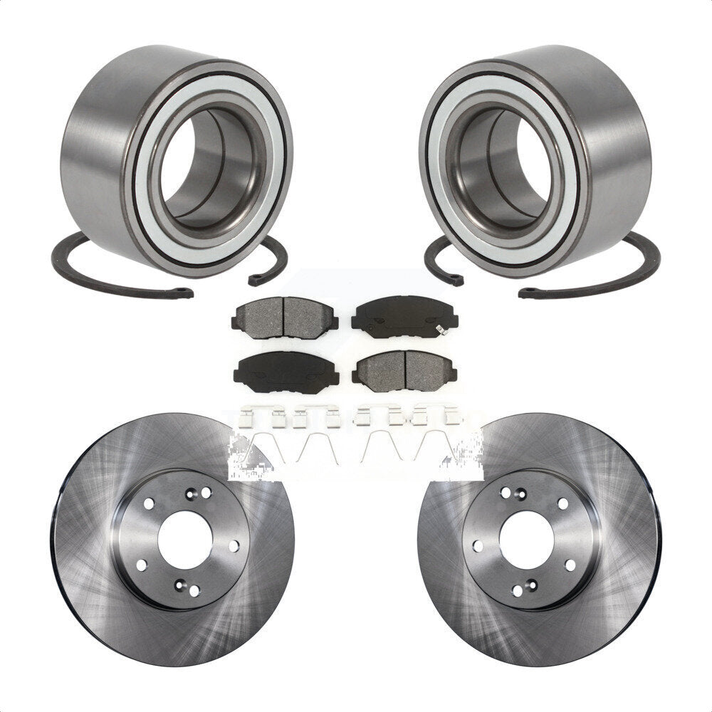 Rotor de frein à disque de roulement de roue avant et Kit de plaquettes semi-métalliques pour Honda Elemen