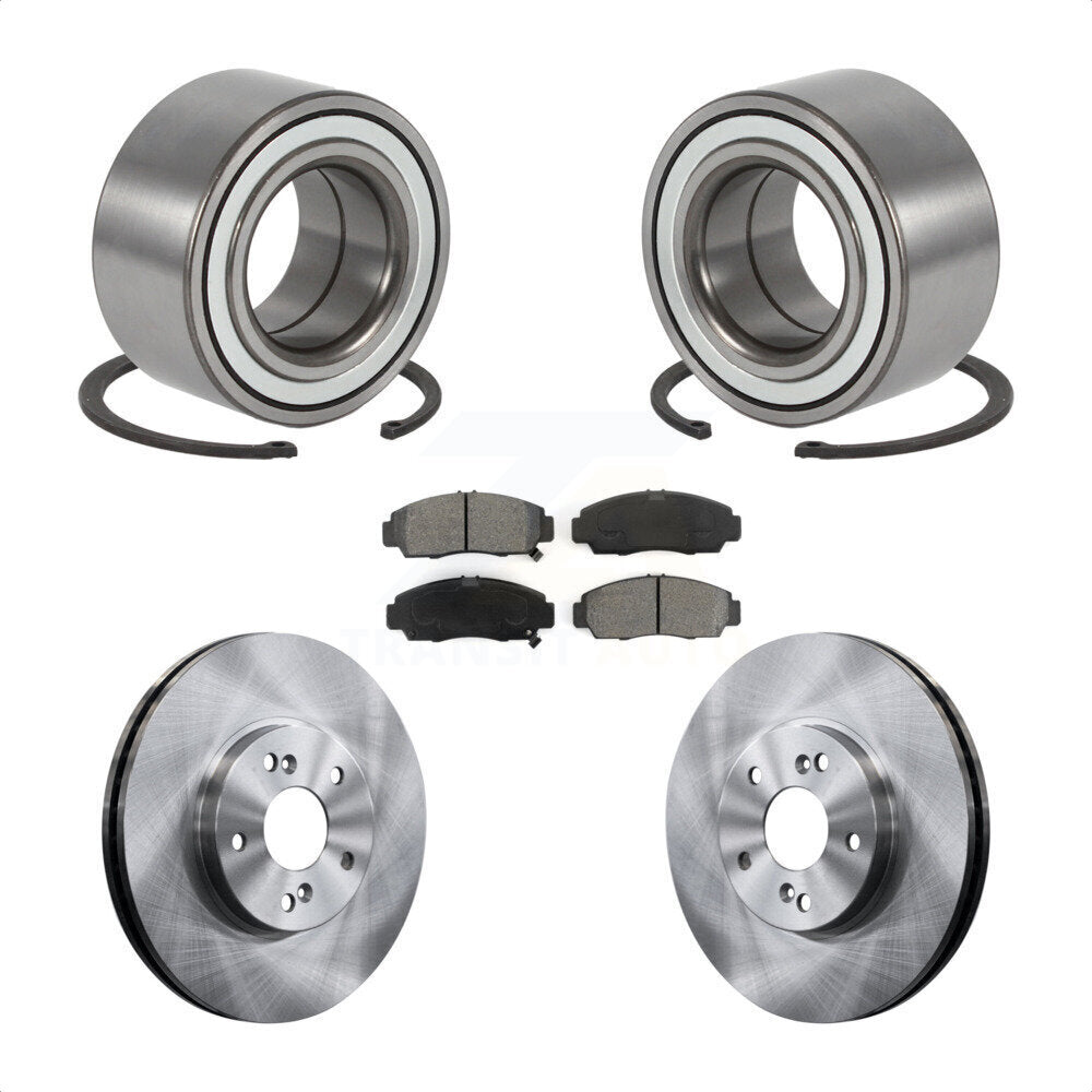 Kit de rotors de frein à disque et de plaquettes semi-métalliques, roulement de roue avant, pour Acura TL C