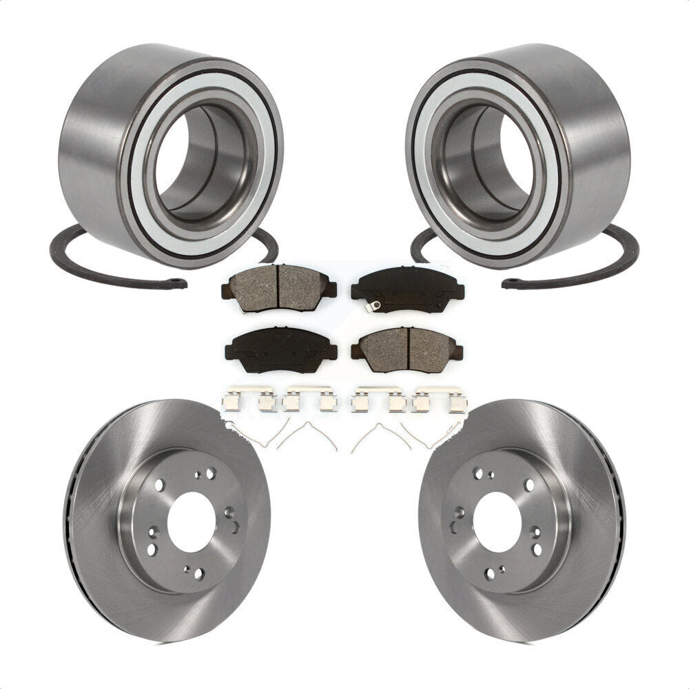 Kit de rotors et plaquettes de frein à disque de roulement de roue avant pour Honda Civic Acura RSX