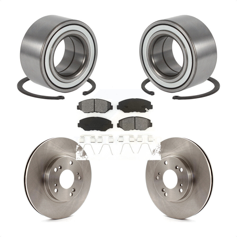 Kit de rotors de frein à disque et de plaquettes semi-métalliques, roulement de roue avant, pour Honda CR-V