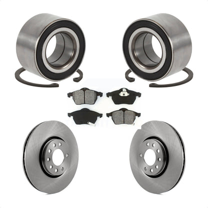 Kit de Rotor de frein à disque et de plaquettes semi-métalliques, roulement de roue avant, pour Saab 9-3 9-