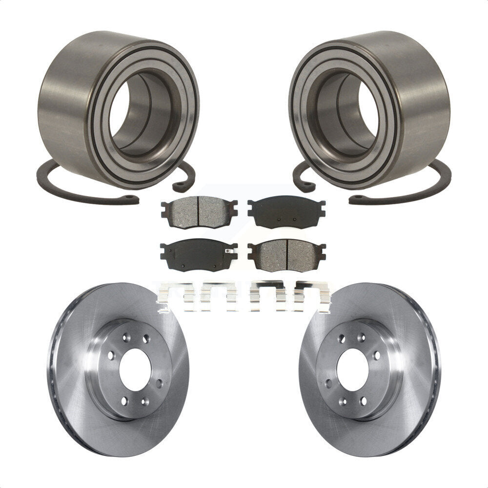 Kit de Rotor et de plaquettes de frein à disque, roulement de roue avant, pour Hyundai Accent Kia Rio Rio