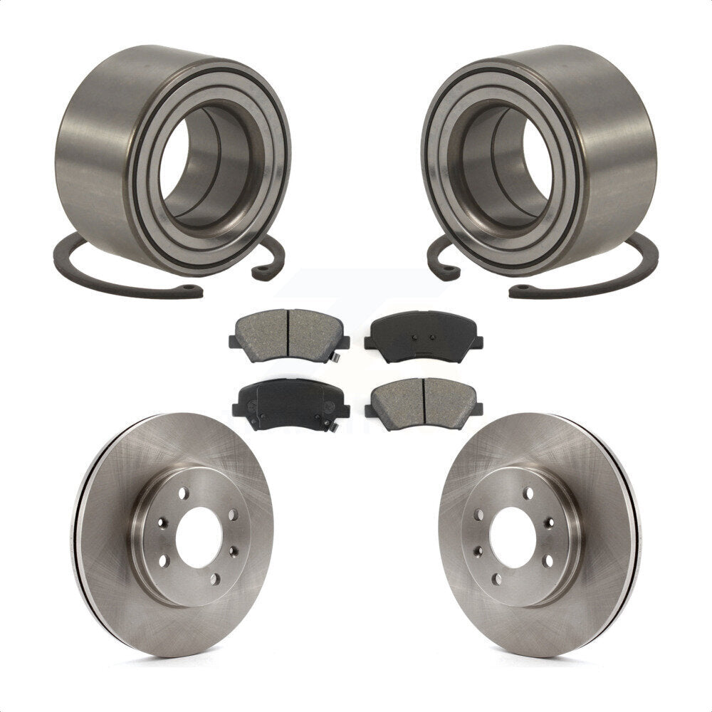 Kit de rotors et plaquettes de frein à disque de roulement de roue avant pour Hyundai Accent 2012 – 2017