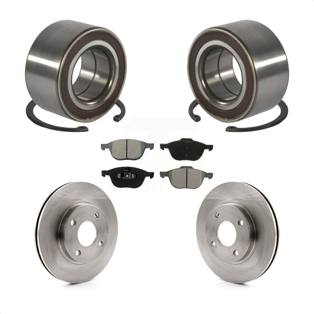 Kit de rotor et de plaquettes de frein à disque, roulement de roue avant, pour Ford Focus 2004 à partir de 04 05