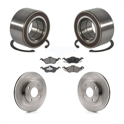 Kit de rotors de frein à disque et de plaquettes semi-métalliques, roulement de roue avant, pour Ford Focus