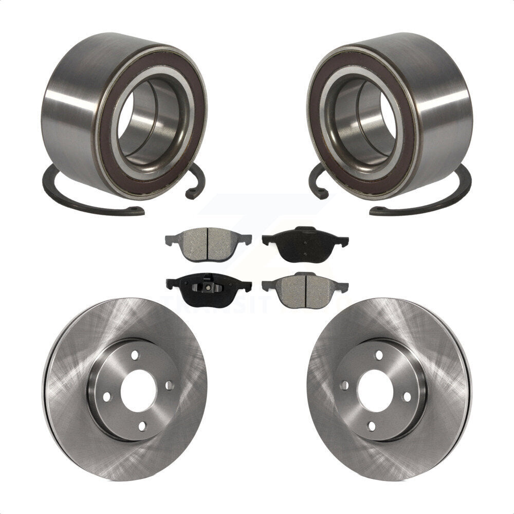 Kit de rotors et plaquettes de frein à disque de roulement de roue avant pour Ford Focus 2005-2007