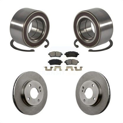 Kit de rotors de frein à disque et de plaquettes semi-métalliques, roulement de roue avant, pour Ford Fiest