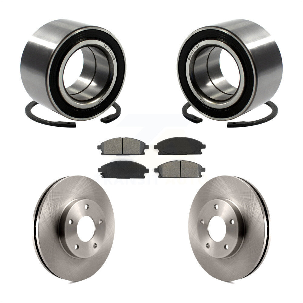 Kit de rotors et plaquettes de frein à disque de roulement de roue avant pour Nissan X-Trail 2005-2006