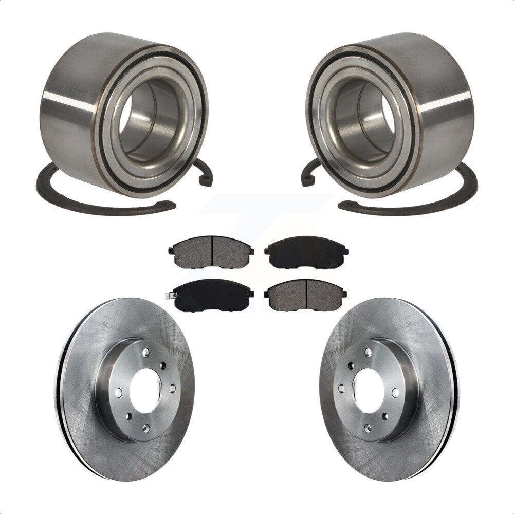 Rotor de frein à disque de roulement de roue avant et Kit de plaquettes semi-métalliques pour Nissan Sentr