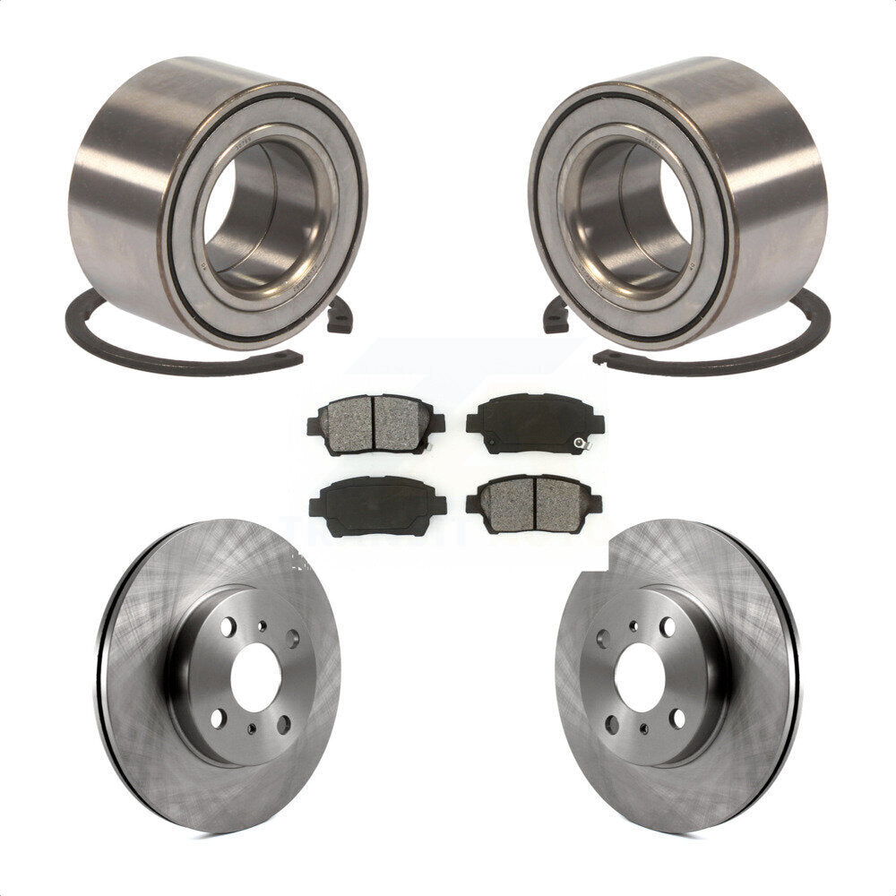 Kit de rotors et plaquettes de frein à disque, roulement de roue avant, pour Toyota Echo 2001 – 2005