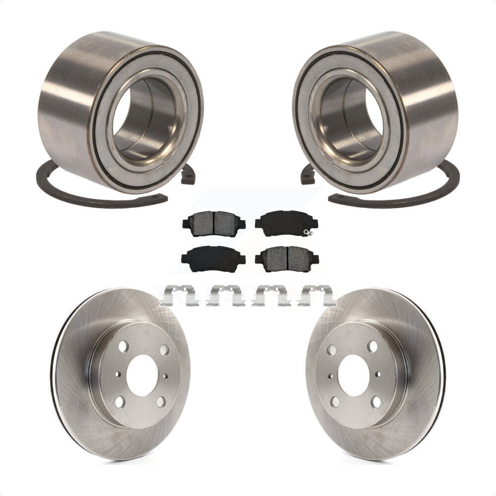 Kit de rotors et plaquettes de frein à disque, roulement de roue avant, pour Toyota Echo 2000 à 08 0