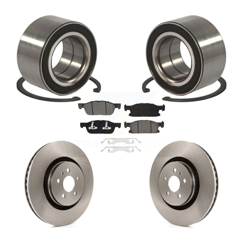 Kit de rotors de frein à disque et de plaquettes semi-métalliques, roulement de roue avant, pour Ford Edge