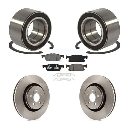 Kit de rotors de frein à disque et de plaquettes semi-métalliques, roulement de roue avant, pour Ford Edge