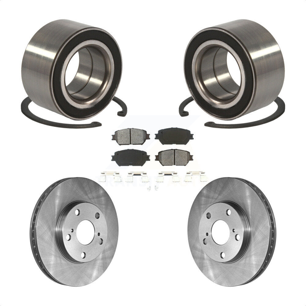 Kit de Rotor de frein à disque et de plaquettes semi-métalliques, roulement de roue avant, pour Toyota Camr