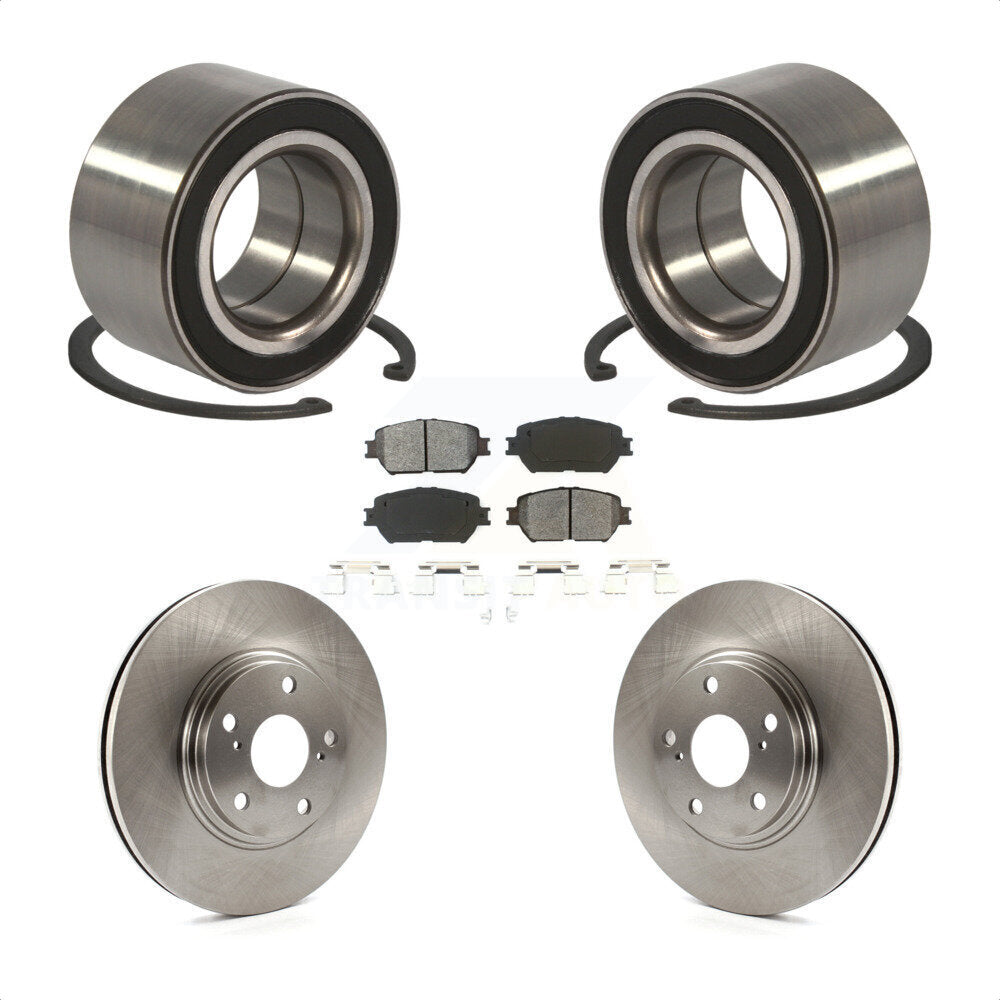 Kit de Rotor de frein à disque et de plaquettes semi-métalliques, roulement de roue avant, pour Toyota Camr
