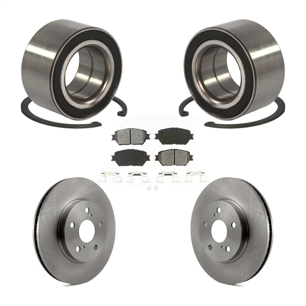 Kit de Rotor de frein à disque et de plaquettes semi-métalliques, roulement de roue avant, pour Toyota Camr
