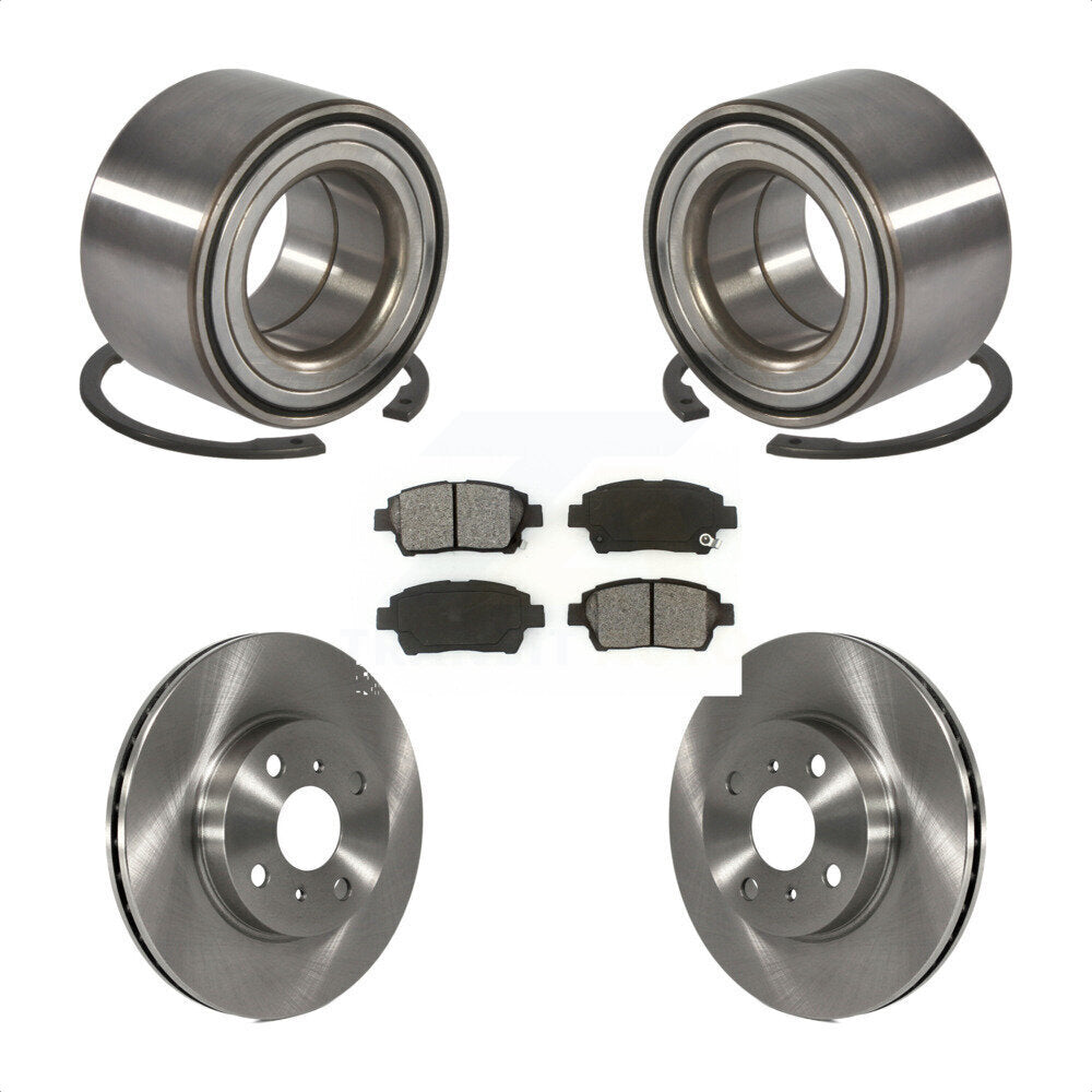 Kit de rotors et plaquettes de frein à disque, roulement de roue avant, pour Toyota Prius 2001 – 2003