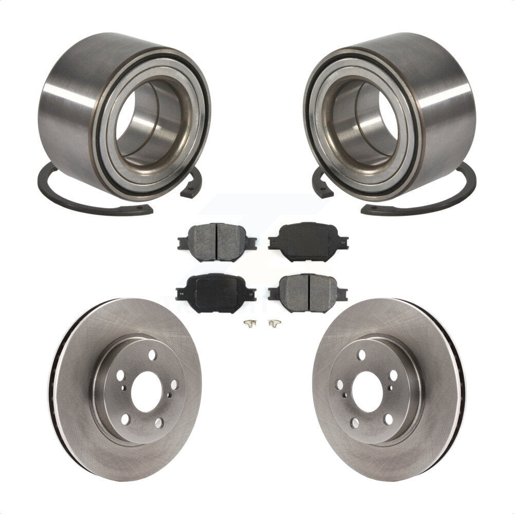 Kit de rotors et plaquettes de frein à disque de roulement de roue avant pour Toyota Celica GT 2001