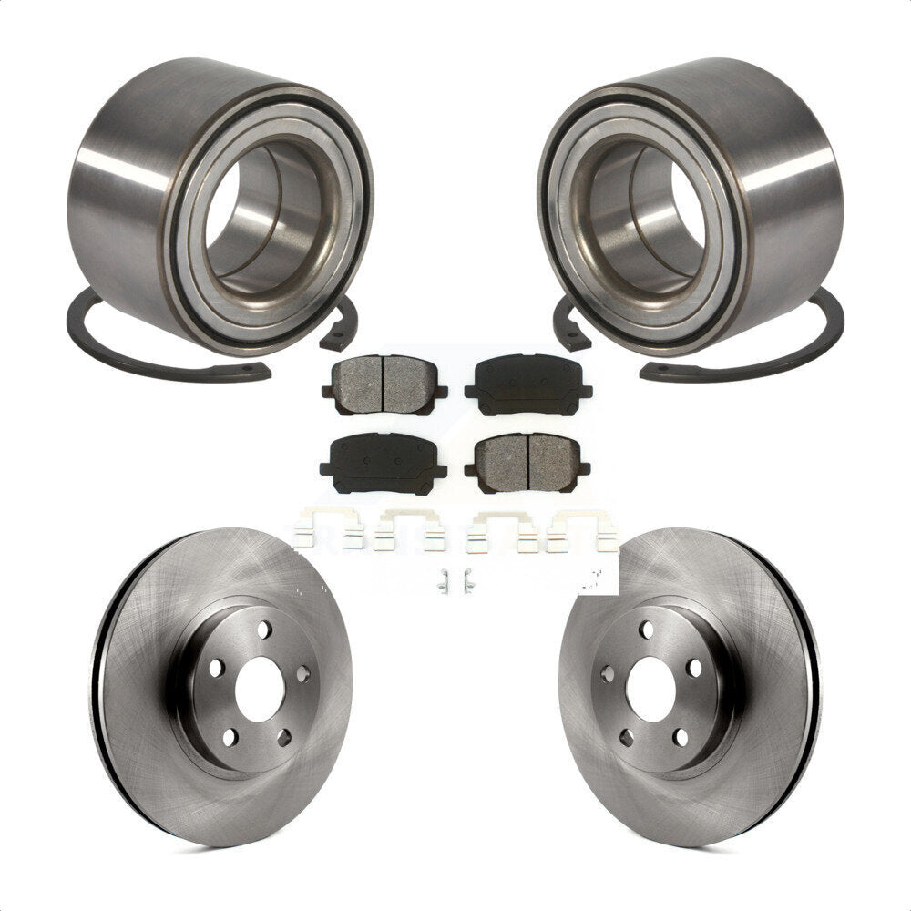 Kit de Rotor et de plaquettes de frein, roulement de roue avant, pour Toyota Corolla Matrix Pontiac Vib