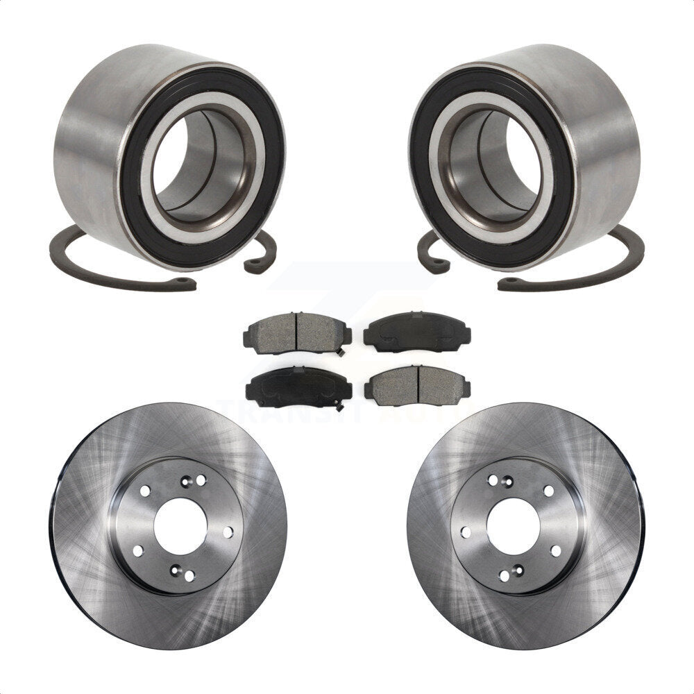Kit de Rotor de frein à disque et de plaquettes semi-métalliques, roulement de roue avant, pour Honda Accor