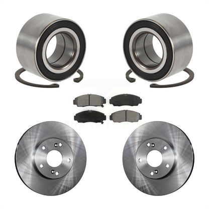 Kit de Rotor de frein à disque et de plaquettes semi-métalliques, roulement de roue avant, pour Honda Accor