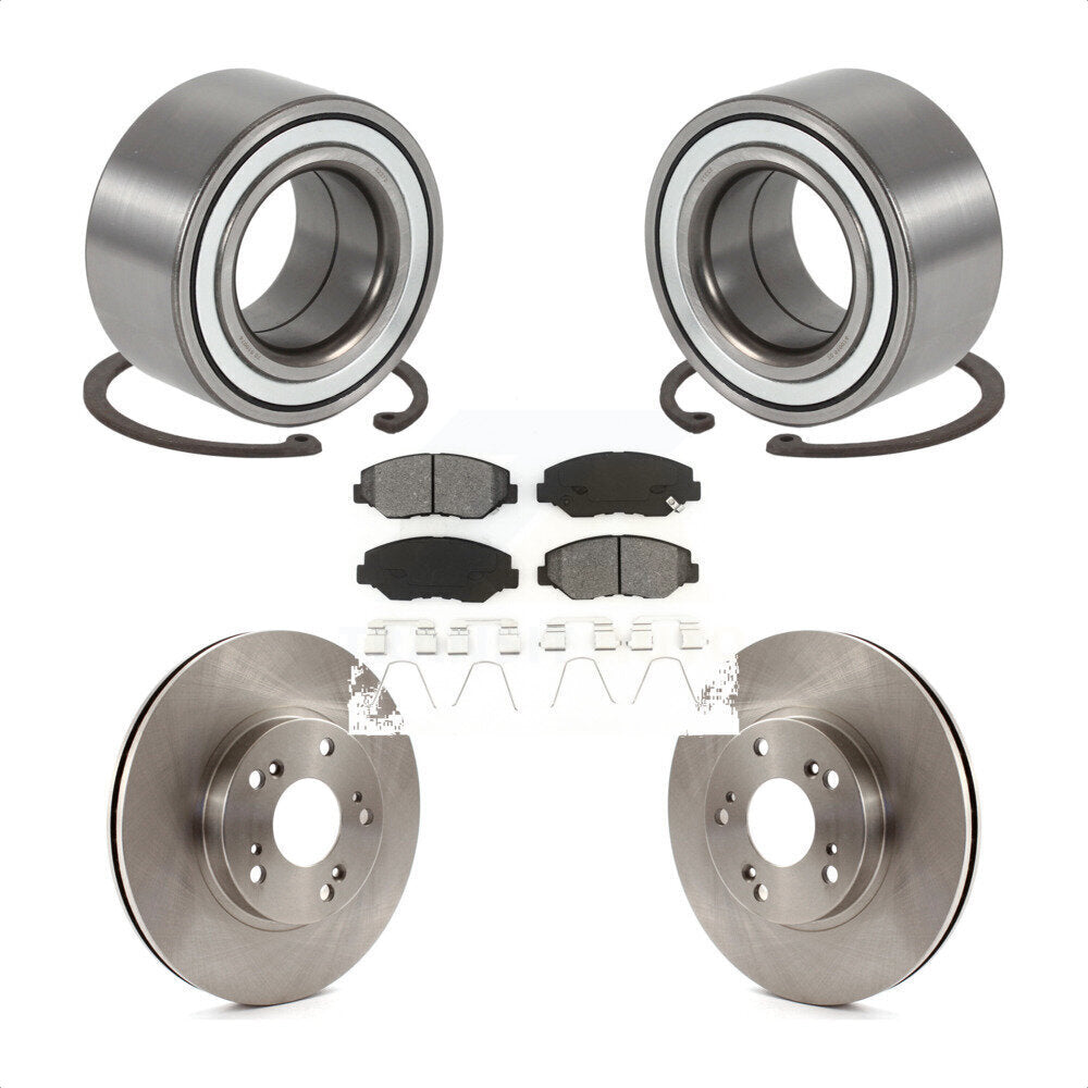 Kit de rotors de frein à disque et de plaquettes semi-métalliques, roulement de roue avant, pour Honda CR-V
