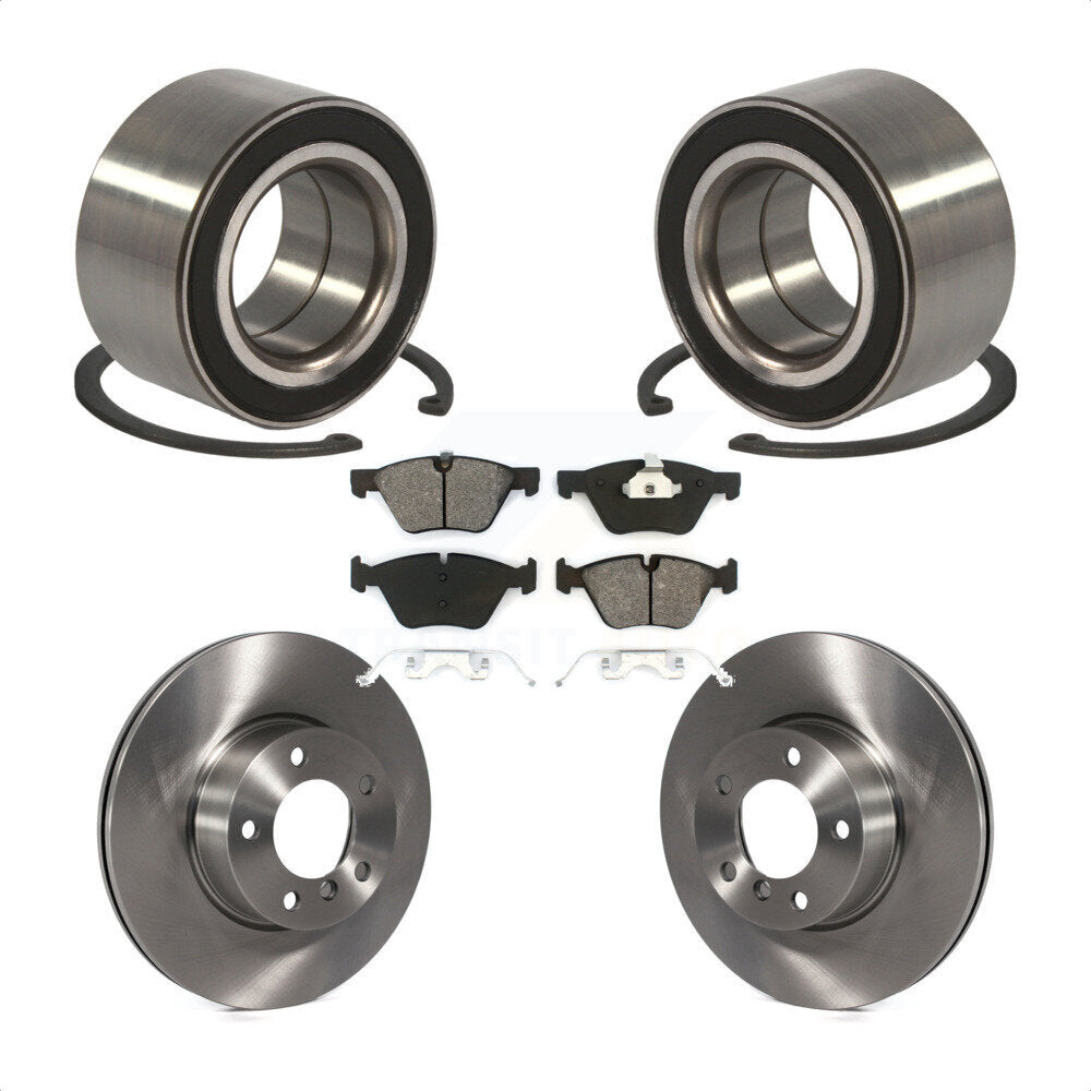 Kit de rotors de frein à disque et de plaquettes semi-métalliques, roulement de roue avant, pour BMW 328xi