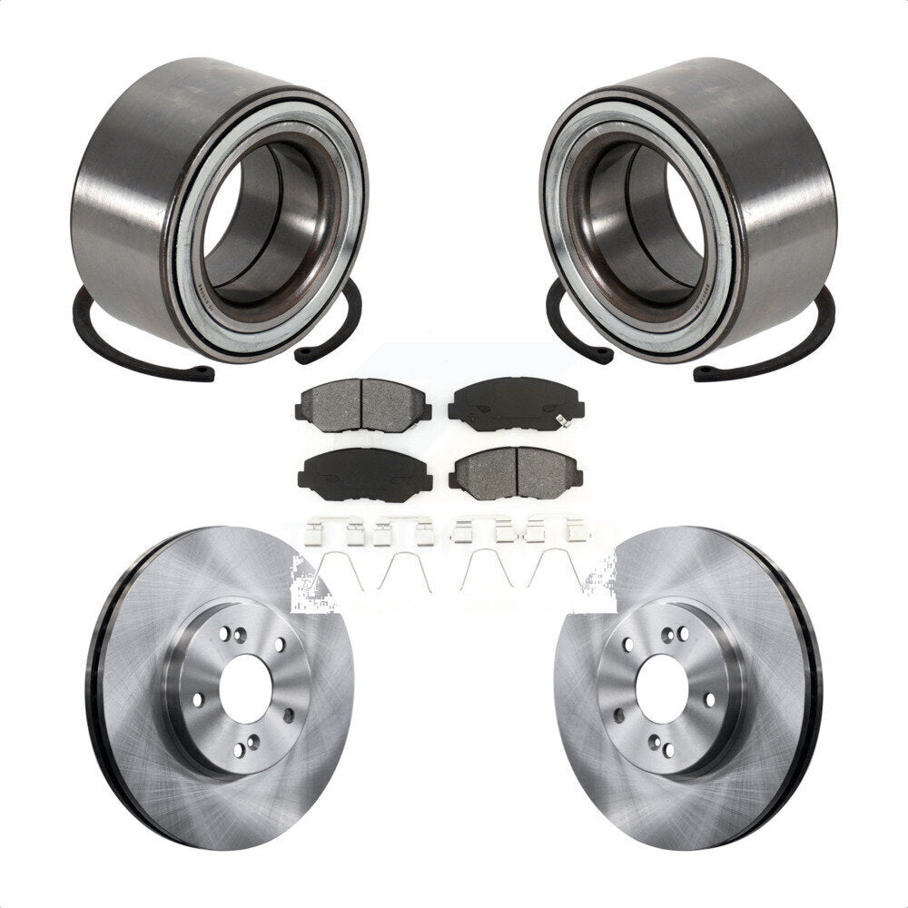 Kit de rotors et plaquettes de frein à disque de roulement de roue avant pour Honda Pilot 2005-2008
