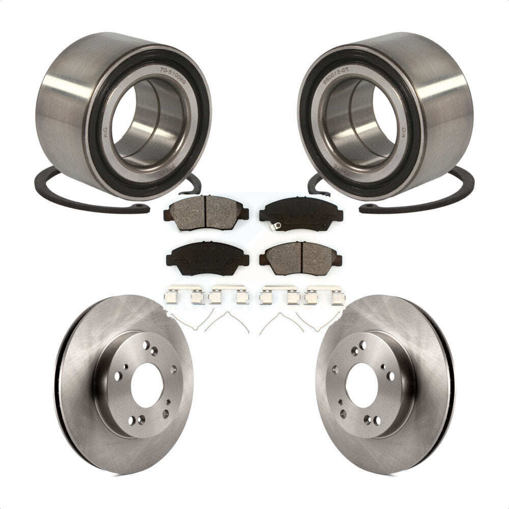 Kit de rotors et plaquettes de frein à disque, roulement de roue avant, pour Honda Civic Acura ILX