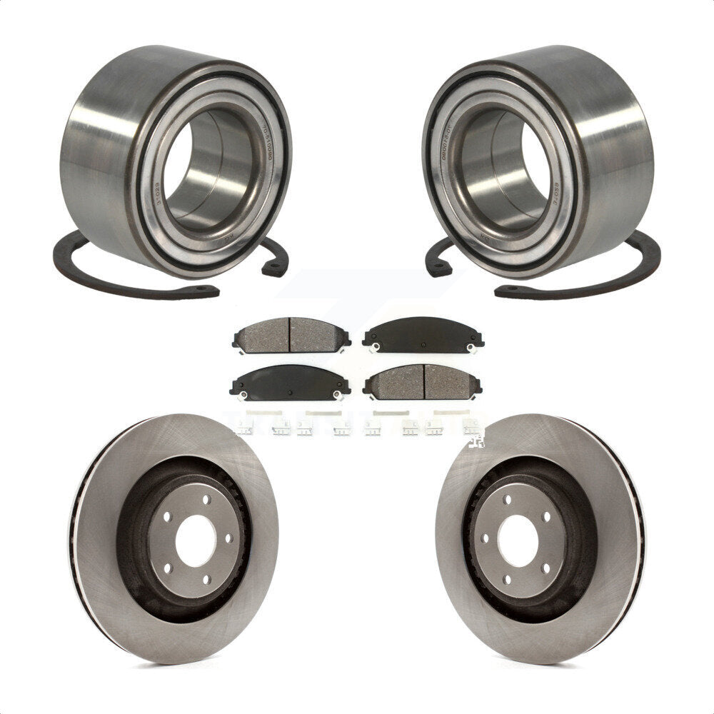 Kit de Rotor et de plaquettes de frein à disque, roulement de roue avant, pour Dodge Caliber SRT-2008 – 2009