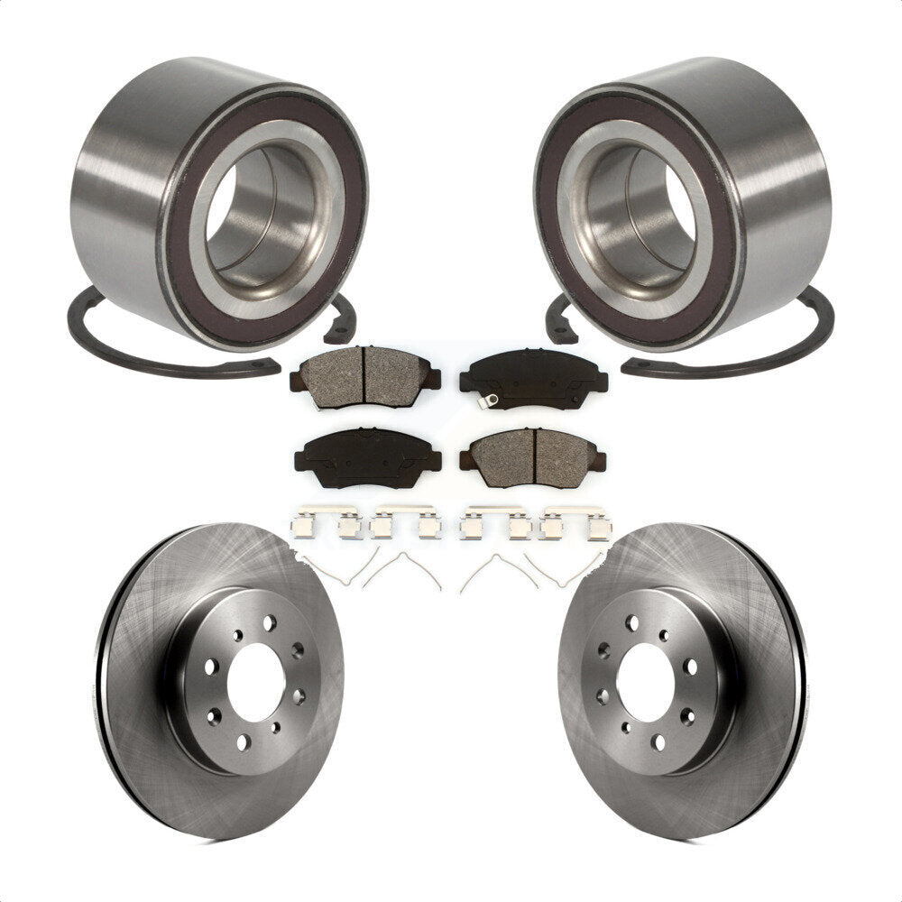 Kit de rotors et plaquettes de frein à disque de roulement de roue avant pour Honda Fit 2007-2008