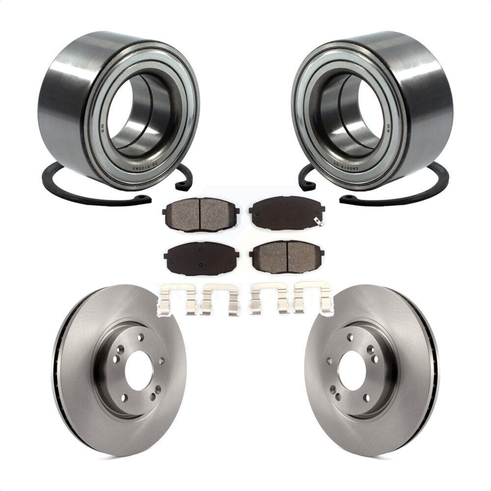 Kit de Rotors et plaquettes de frein à disque, roulement de roue avant, pour Kia Forte koup Forte5