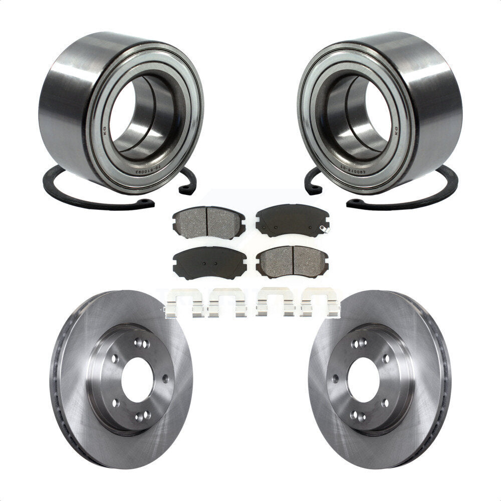 Kit de rotors et plaquettes de frein à disque, roulement de roue avant, pour Hyundai Elantra