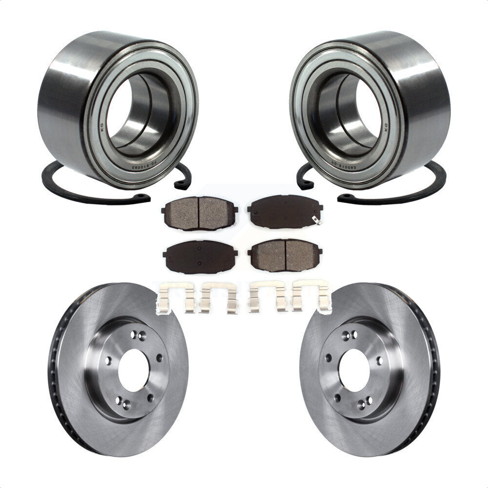 Kit de Rotors et plaquettes de frein à disque, roulement de roue avant, pour Kia Forte koup Forte5