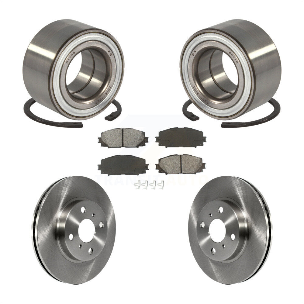 Kit de Rotor et de plaquettes de frein à disque, roulement de roue avant, pour Toyota Yaris Prius C Scion i