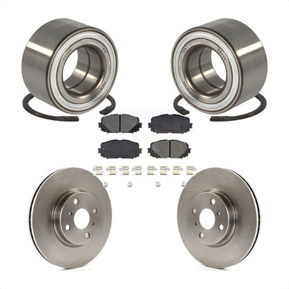 Kit de Rotor de frein à disque et de plaquettes semi-métalliques, roulement de roue avant, pour Toyota Yari