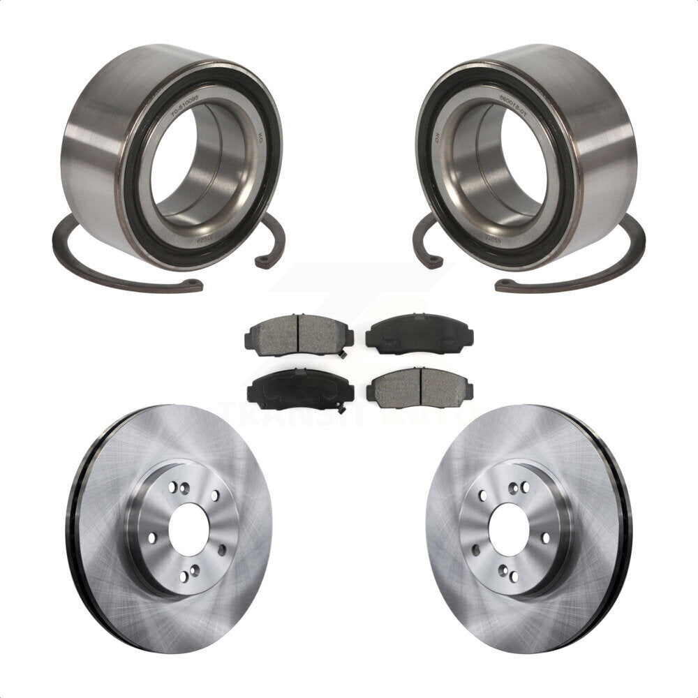 Kit de rotors et plaquettes de frein à disque, roulement de roue avant, pour Honda Accord Acura TSX