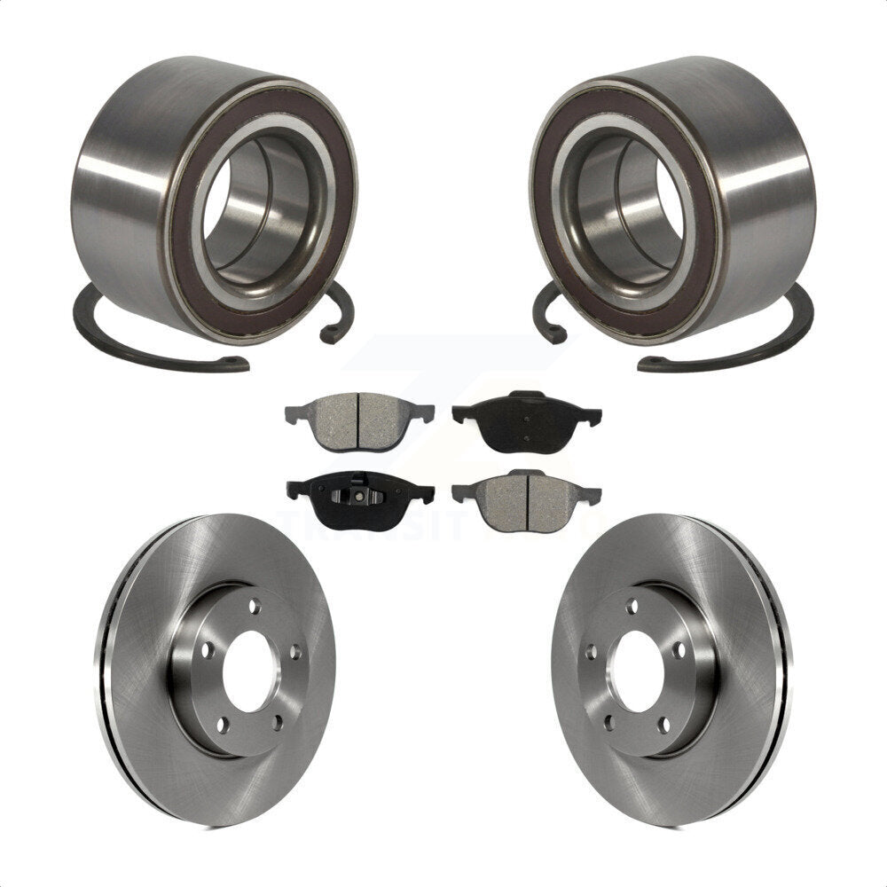 Kit de Rotor de frein à disque et de plaquettes semi-métalliques, roulement de roue avant, pour Mazda 3 Spor
