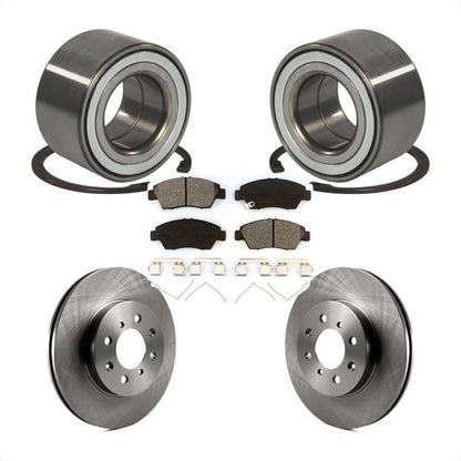 Kit de rotors de frein à disque et de plaquettes semi-métalliques, roulement de roue avant, pour Honda Fit