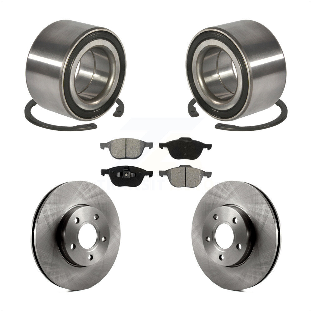 Kit de rotors et plaquettes de frein à disque de roulement de roue avant pour Ford Focus C-Max