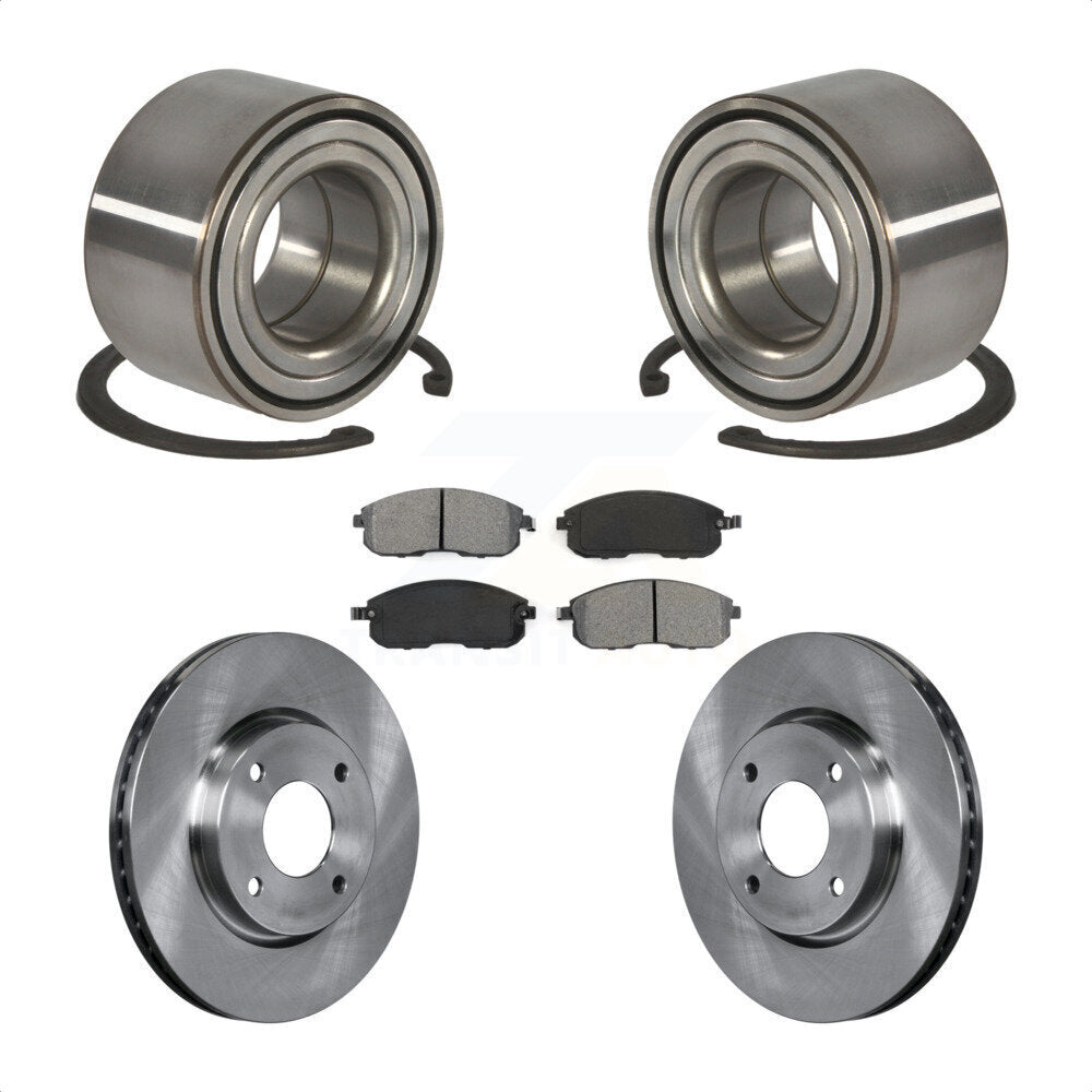 Kit de rotor et de plaquettes de frein à disque, roulement de roue avant, pour Nissan Versa 1.8 2010 – 2011