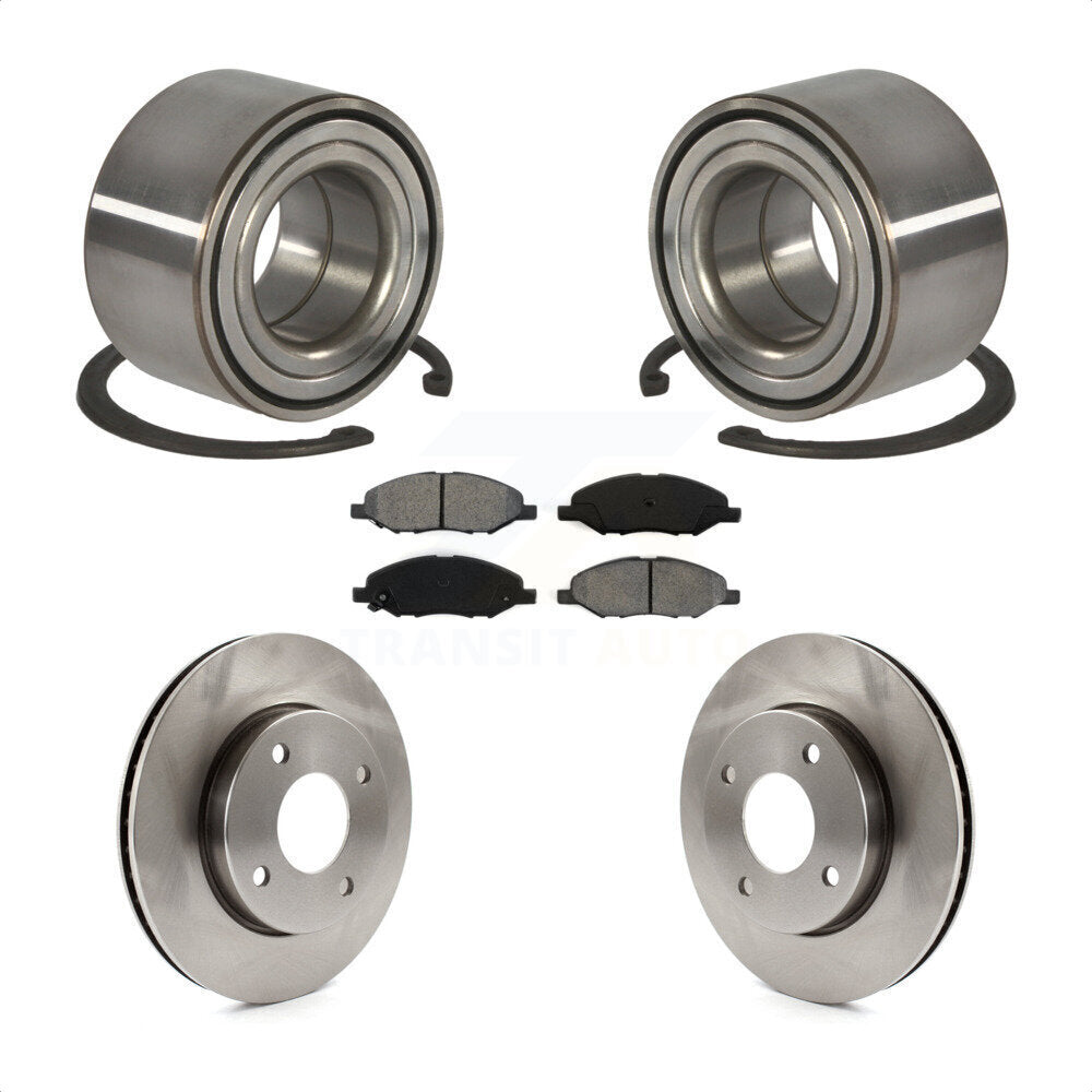 Kit de rotor et de plaquettes de frein à disque, roulement de roue avant, pour Nissan Versa 2010 1.6 – 2011
