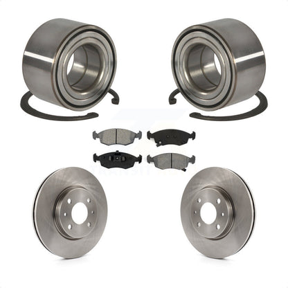 Kit de rotors de frein à disque et de plaquettes semi-métalliques, roulement de roue avant, pour Fiat 500
