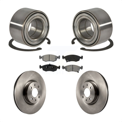 Kit de rotors de frein à disque et de plaquettes semi-métalliques, roulement de roue avant, pour Fiat 500